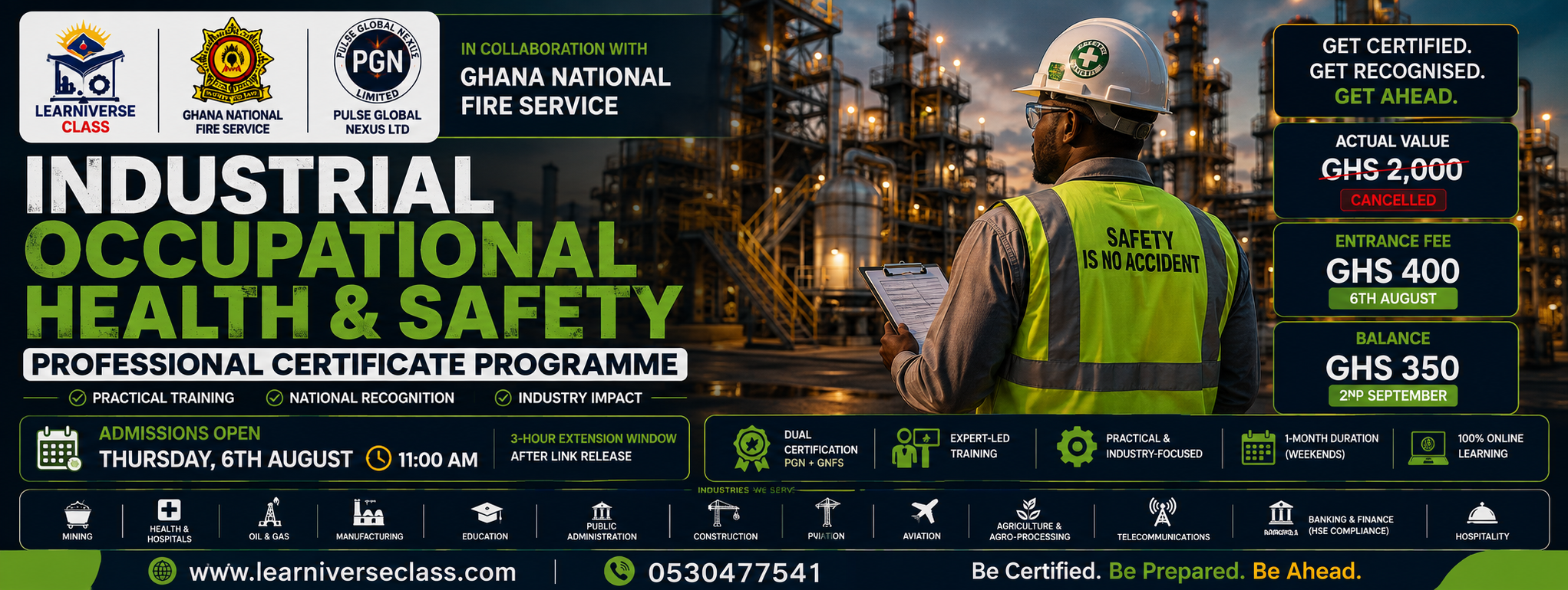 Industrial Occupational Health & Safety Professional Certificate Programme