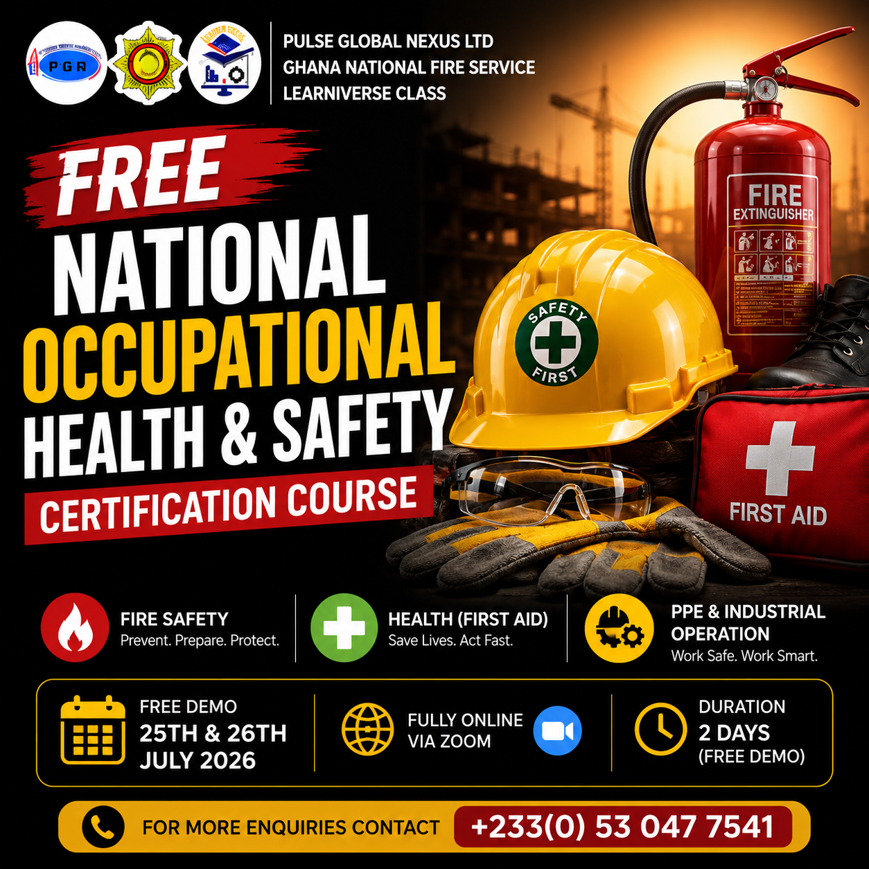 Free National Occupational Health & Safety Certification Demo